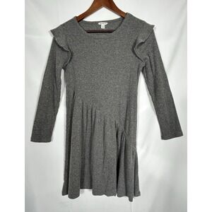 Charlotte‎ by Cato Girls Grey Ribbed Knit Sweater Dress Size L (14/16) Classic